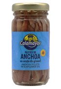 FILETES DE ANCHOA EN ACEITE VEGETAL TR-100/55 GR ESCURRIDO Calamayor