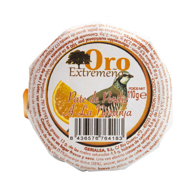 Paté de Perdiz a la Naranja 100g Oro Extremeño