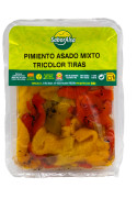 Pimientos Asados Mixtos Tricolor Tiras Bandeja 250g Saboralsa