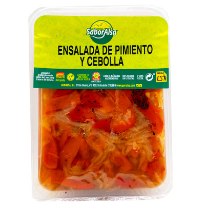 Ensalada de Pimiento y Cebolla Bandeja 1000g Saboralsa