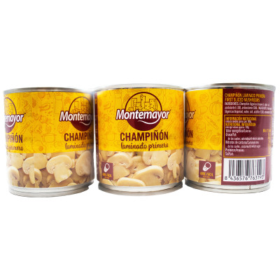 Champiñón Laminado Pack 3 555g Montemayor