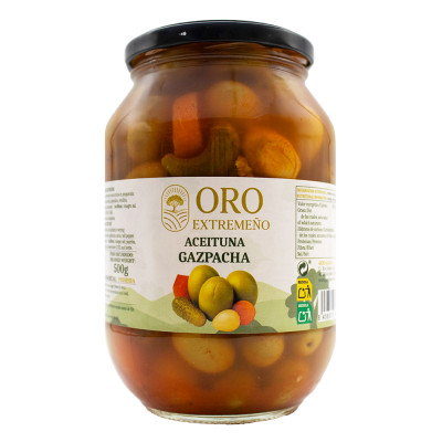 Aceituna Gazpacha Barril 850g Oro Extremeño