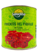 Pimiento Piquillo Tiras Primera Lata 3 Kg Saboralsa