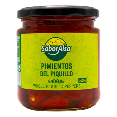Pimiento Piquillo Enteros Extra Tarro A-370 Saboralsa