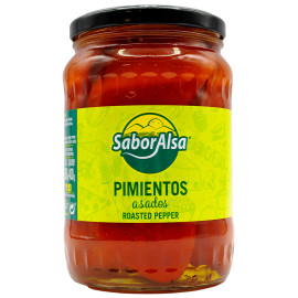PIMIENTOS PIQUILLO ASADO EN VINAGRE 680 GRS (FCO 720) SABORALSA