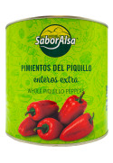 Pimiento Piquillo Entero Extra Lata 3 Kg. (80/100) (Perú) Saboralsa
