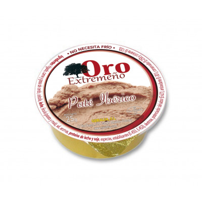 PATE IBERICO - MONODOSIS 25 GR BANDEJA 18 UDS