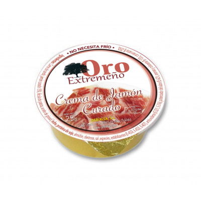 CREMA DE JAMON CURADO MONODOSIS 25 GR BANDEJA 18 UDS