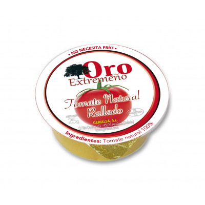 TOMATE NATURAL RALLADO - MONODOSIS 25GR BANDEJA 18 UDS