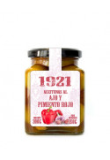 ACEITUNA VERDE HOJIBLANCA CON HUESO, AJO Y PIMIENTO ROJO 1921