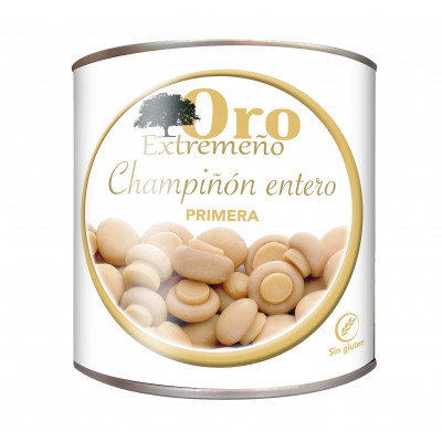 CHAMPIÑON ENTERO PRIMERA lata 3Kg 1330 GRS ORO EXTREMEÑO