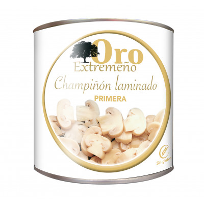 CHAMPIÑON LAMINADO PRIMERA lata 3Kg 1330 GRS ORO EXTREMEÑO