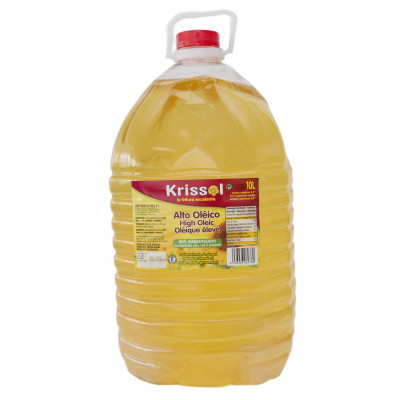 ACEITE GIRASOL ALTO OLEICO 80% PET 10L KRISSOL