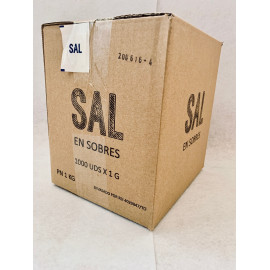 Sal fina de mesa caja 1000 sobres 1 Gr