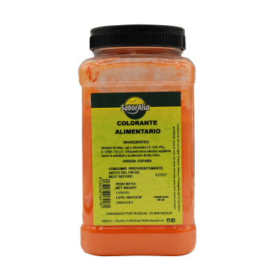 Colorante Alimentario Bote PET 200 G 1/4 Kg. Saboralsa