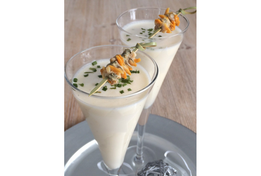 CREMA DE ESPÁRRAGOS BLANCOS Y BERBERECHOS