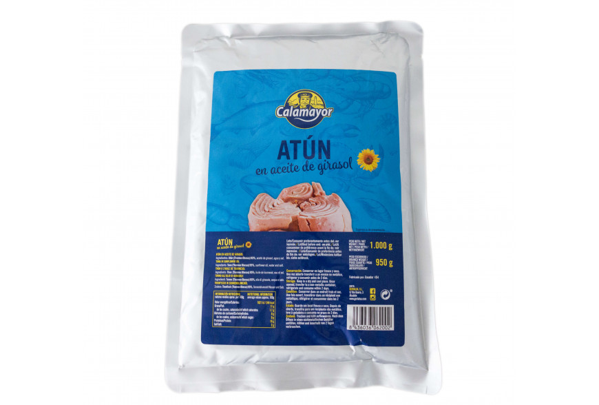 ATÚN EN ACEITE DE GIRASOL BOLSA 1KG CALAMAYOR