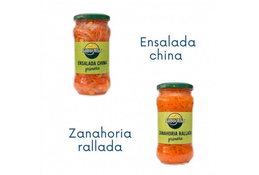 ZANAHORIA RALLADA Y ENSALADA CHINA