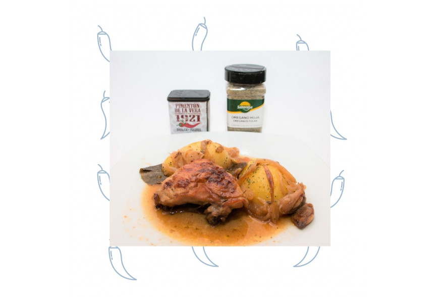 POLLO ASADO AL PIMENTÓN DE LA VERA 