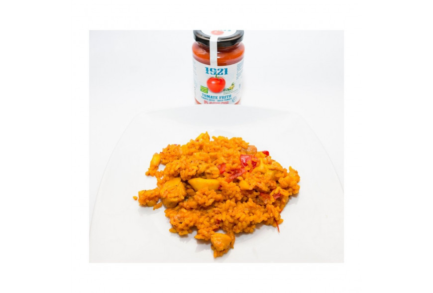 PAELLA DE POLLO Y MARISCO