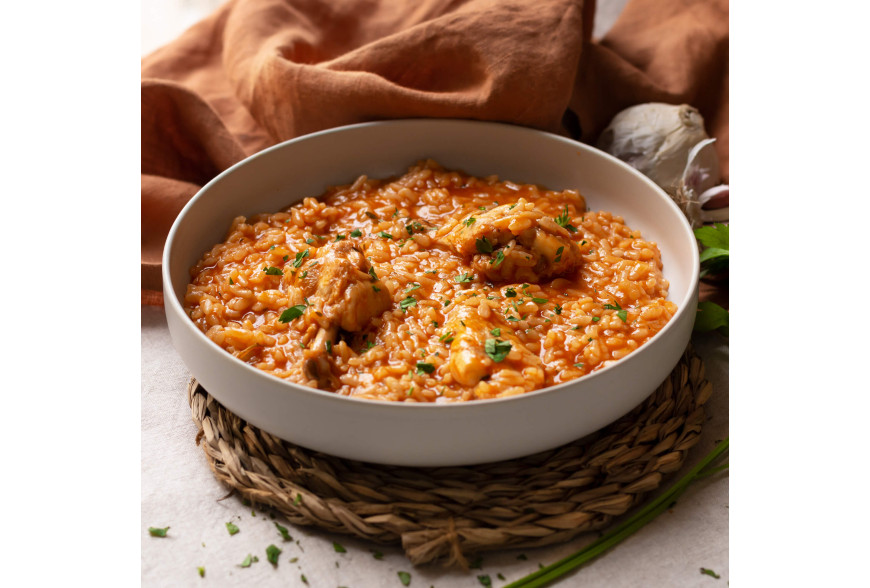 Arroz Caldoso con Pollo.