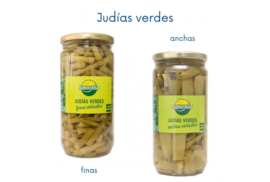 FINE AND WIDE GREEN BEANS SABORALSA