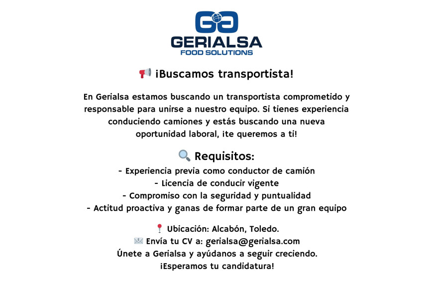 BUSCAMOS TRANSPORTISTA EN GERIALSA