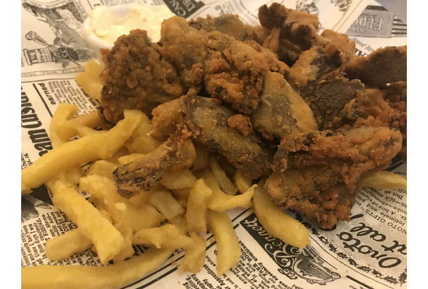 SETAS REBOZADAS CON ALIOLI